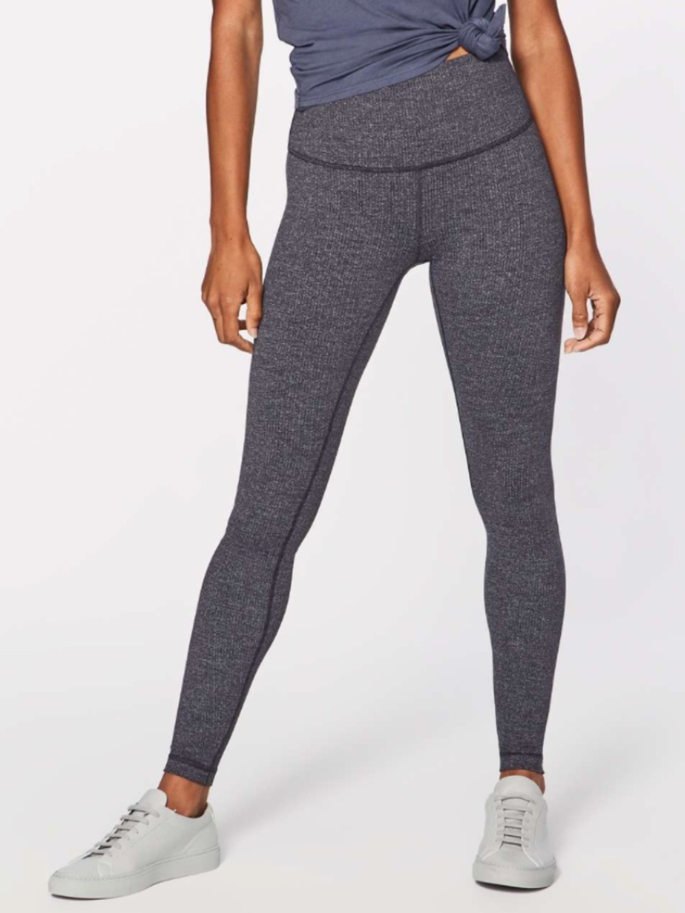 Lululemon Wunder Under Hi-Rise Tight *28" Luon Variegated Knit Black